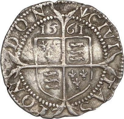 Reverse 3 Farthings 1561 - Silver Coin Value - United Kingdom, Elizabeth I