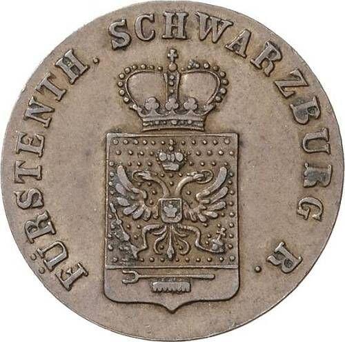 Awers monety - 1 fenig 1842 A - cena  monety - Schwarzburg-Rudolstadt, Fryderyk Günther