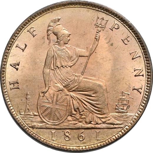 Reverse Halfpenny 1861 -  Coin Value - United Kingdom, Victoria