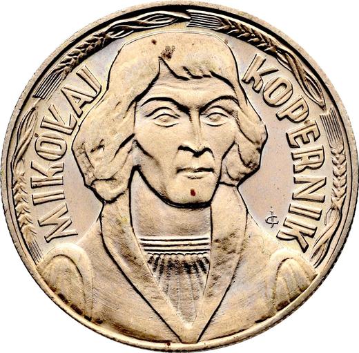 Reverse 10 Zlotych 1969 MW JG "Nicolaus Copernicus" - Coin Value - Poland, Peoples Republic
