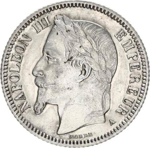 Obverse 1 Franc 1867 A "Type 1866-1870" - Silver Coin Value - France, Napoleon III
