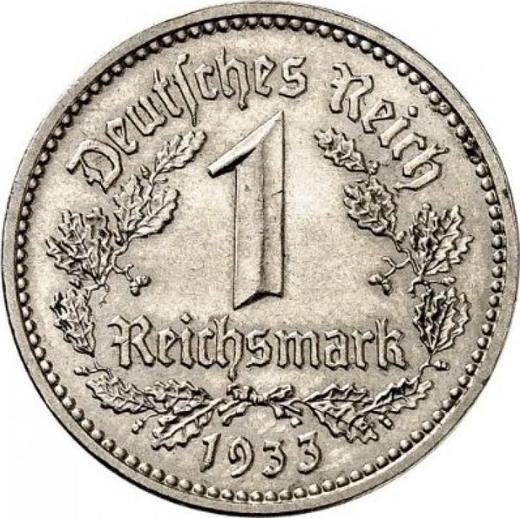 Obverse 1 Reichsmark 1933 E "Type 1933-1939" -  Coin Value - Germany, Third Reich