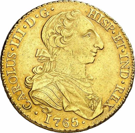Obverse 8 Escudos 1765 Mo MF - Gold Coin Value - Mexico, Charles III