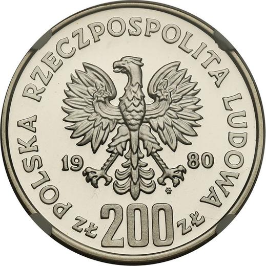 Awers monety - Próba 200 złotych 1980 MW "Kazimierz I Odnowiciel" Srebro - cena srebrnej monety - Polska, PRL