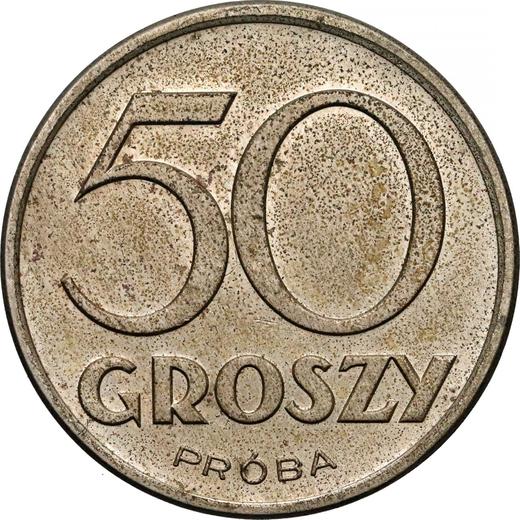 Rewers monety - Próba 50 groszy 1938 "Bez wieńca" Miedź-nikiel - cena  monety - Polska, II Rzeczpospolita