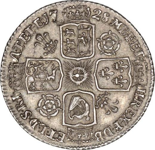 Reverse Sixpence 1728 "Young Head" - Silver Coin Value - United Kingdom, George II