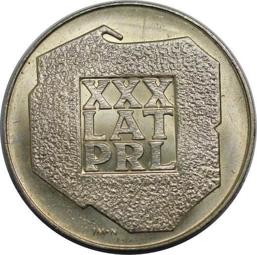 Reverso 200 eslotis 1974 MW JMN "30 aniversario de la República Popular de Polonia" Plata - valor de la moneda de plata - Polonia, República Popular