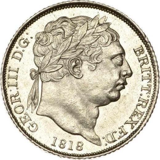 Obverse Sixpence 1818 - Silver Coin Value - United Kingdom, George III