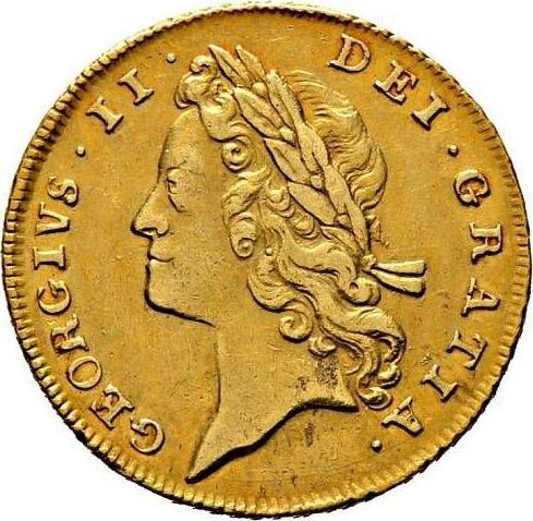 Obverse Guinea 1732 "Young Head" - Gold Coin Value - United Kingdom, George II