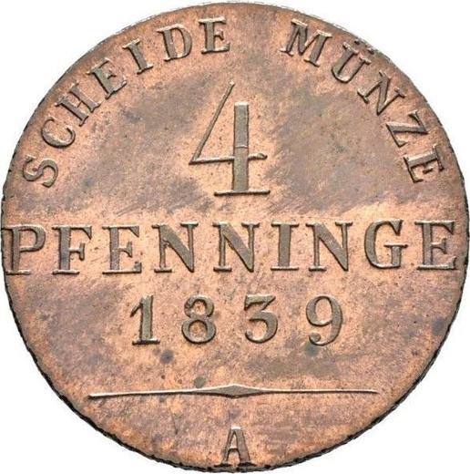 Reverse 4 Pfennig 1839 A -  Coin Value - Prussia, Frederick William III