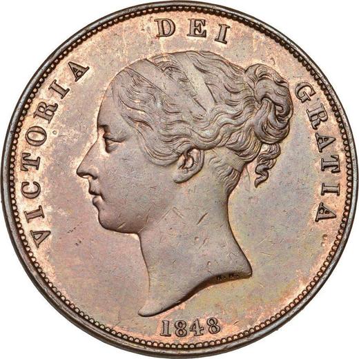 Avers 1 Penny 1848 WW "Typ 1839-1860" - Münze Wert - Großbritannien, Victoria