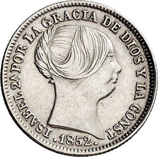 Obverse 1 Real 1852 "Type 1852-1855" 6-pointed star - Silver Coin Value - Spain, Isabella II
