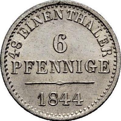 Reverse 6 Pfennig 1844 B - Silver Coin Value - Hanover, Ernest Augustus