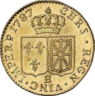 Reverso Louis d'Or 1787 H - valor de la moneda de oro - Francia, Luis XVI