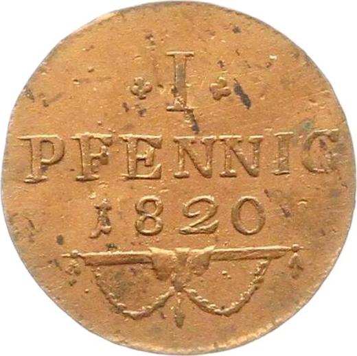 Revers 1 Pfennig 1820 - Münze Wert - Sachsen-Coburg-Saalfeld, Ernst I