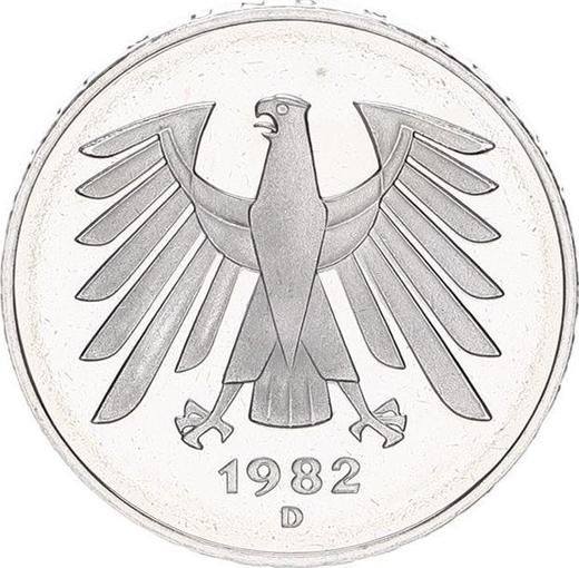 Revers 5 Mark 1982 D - Münze Wert - Deutschland, BRD