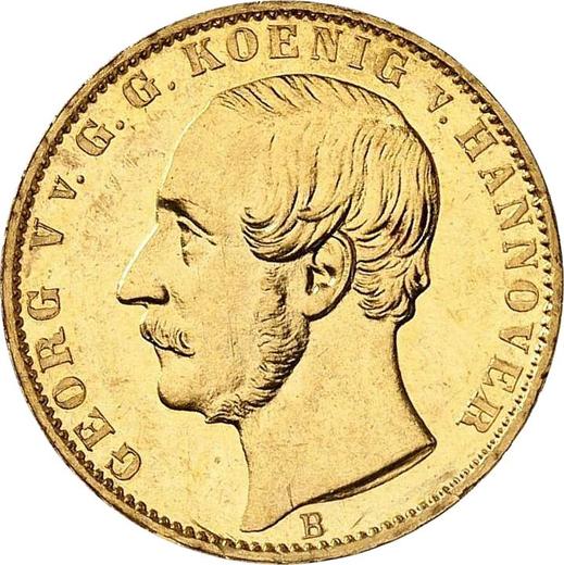Obverse 1/2 Krone 1859 B - Gold Coin Value - Hanover, George V