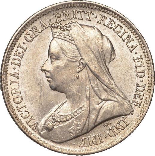 Obverse Shilling 1900 TB - Silver Coin Value - United Kingdom, Victoria