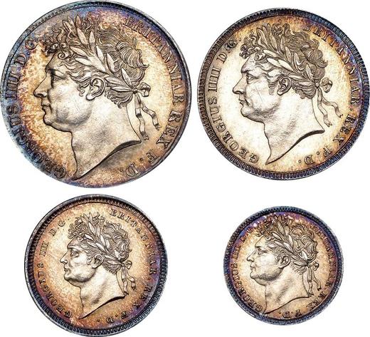 Obverse Coin set 1829 "Maundy" - Silver Coin Value - United Kingdom, George IV