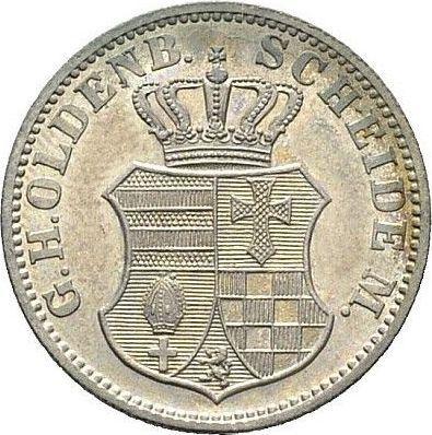 Awers monety - Grosz 1864 B - cena srebrnej monety - Oldenburg, Nikolaus Fryderyk Piotr