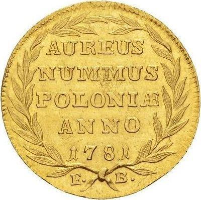 Reverse Ducat 1781 EB - Gold Coin Value - Poland, Stanislaus II Augustus