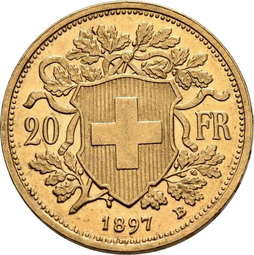 Reverse 20 Francs 1897 B "Vreneli" - Gold Coin Value - Switzerland, Confederation