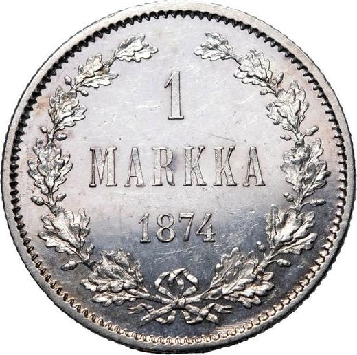 Reverse 1 Mark 1874 S - Silver Coin Value - Finland, Grand Duchy