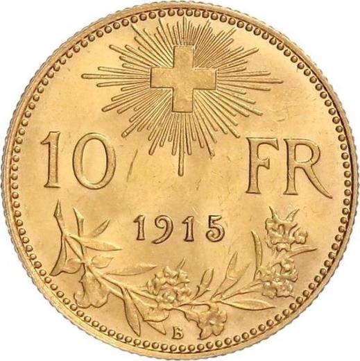 Reverse 10 Francs 1915 B "Vreneli" - Gold Coin Value - Switzerland, Confederation