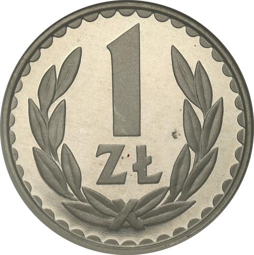 Reverse 1 Zloty 1981 MW - Coin Value - Poland, Peoples Republic