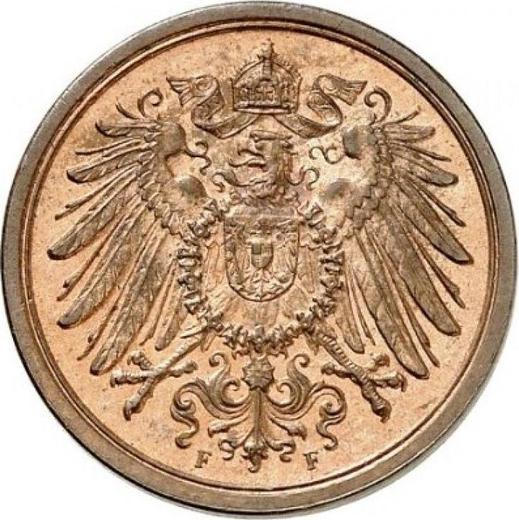 Reverse 2 Pfennig 1910 F "Type 1904-1916" -  Coin Value - Germany, German Empire