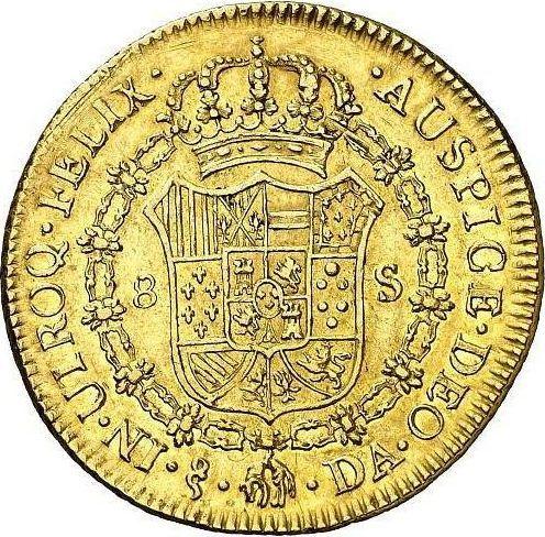 Reverse 8 Escudos 1791 So DA "Type 1789-1791" - Gold Coin Value - Chile, Charles IV