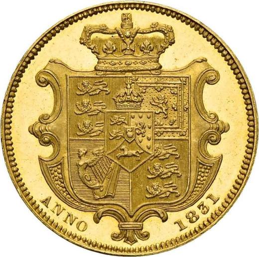 Реверс монеты - Соверен 1831 года WW Гладкий гурт - цена золотой монеты - Великобритания, Вильгельм IV