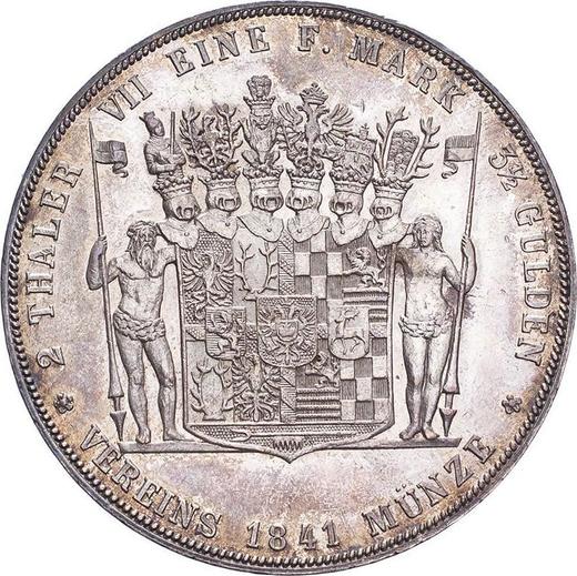 Reverse 2 Thaler 1841 A - Silver Coin Value - Schwarzburg-Rudolstadt, Friedrich Günther