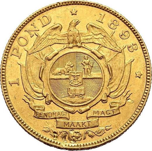 Reverse Pond (Transvaal) 1893 - Gold Coin Value - RSA, Transvaal Republic