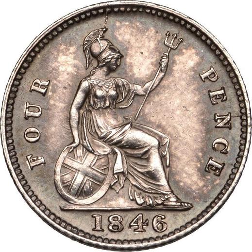 Rewers monety - 4 pensy 1846 "Typ 1837-1862" - cena srebrnej monety - Wielka Brytania, Wiktoria