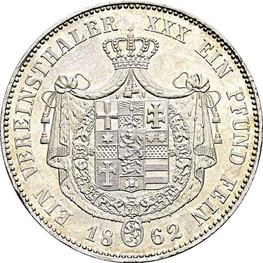 Reverse Thaler 1862 C.P. - Silver Coin Value - Hesse-Cassel, Frederick William I