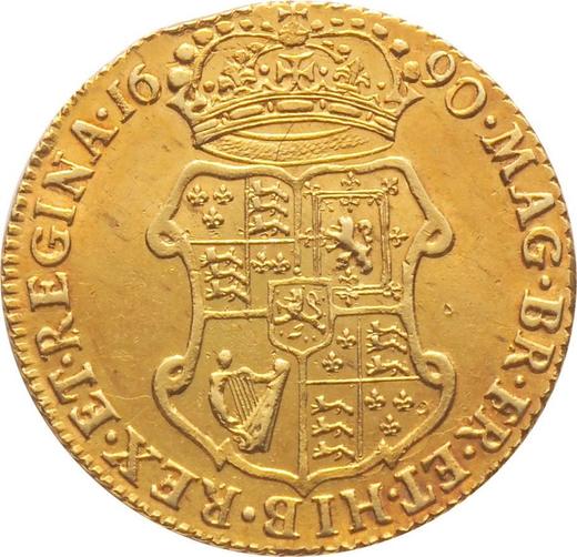 Reverso 1 guinea 1690 - valor de la moneda de oro - Gran Bretaña, Guillermo III y María II