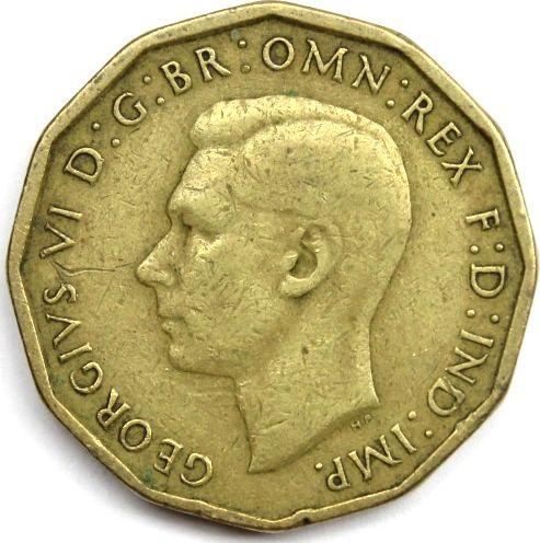 Obverse Threepence 1945 HP "Type 1937-1948" - Coin Value - United Kingdom, George VI
