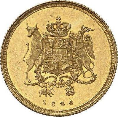 Reverse Ducat 1830 - Gold Coin Value - Mecklenburg-Schwerin, Frederick Francis I