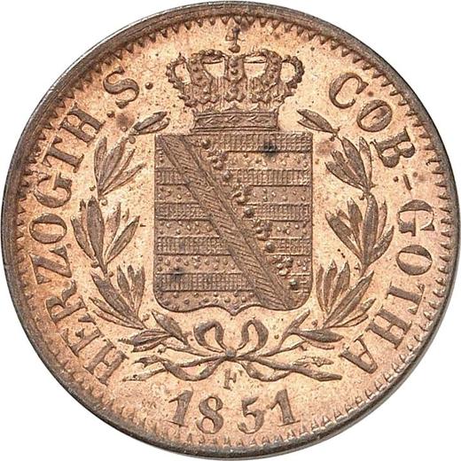 Awers monety - 2 fenigi 1851 F - cena  monety - Saksonia-Coburg-Gotha, Ernest II