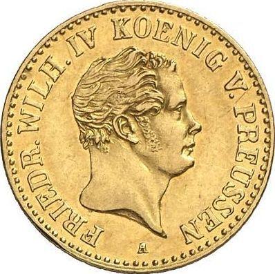 Obverse 1/2 Frederick D'or 1843 A - Gold Coin Value - Prussia, Frederick William IV