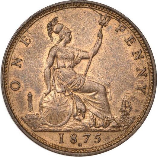 Reverse Penny 1875 H "Type 1860-1894" -  Coin Value - United Kingdom, Victoria