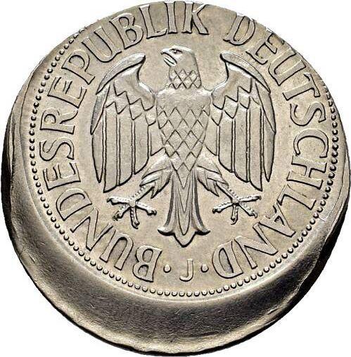 Reverse 2 Mark 1951 Off-center strike - Coin Value - Germany, FRG