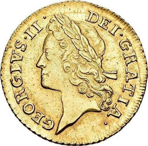 Obverse Guinea 1738 "Young Head" - Gold Coin Value - United Kingdom, George II