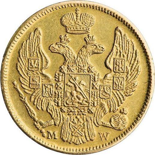 Avers 3 Rubel - 20 Zlotych 1836 MW - Goldmünze Wert - Polen, Russische Herrschaft