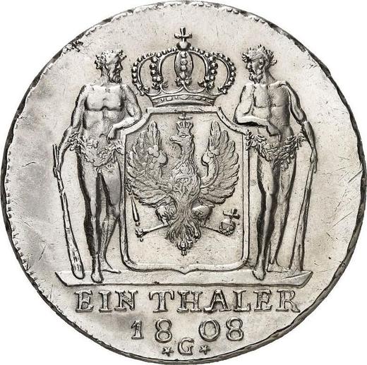 Reverse Thaler 1808 G - Silver Coin Value - Prussia, Frederick William III