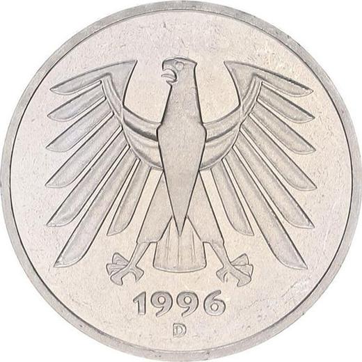 Revers 5 Mark 1996 D - Münze Wert - Deutschland, BRD