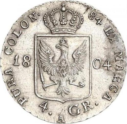 Reverse 4 Groschen 1804 A "Silesia" - Silver Coin Value - Prussia, Frederick William III