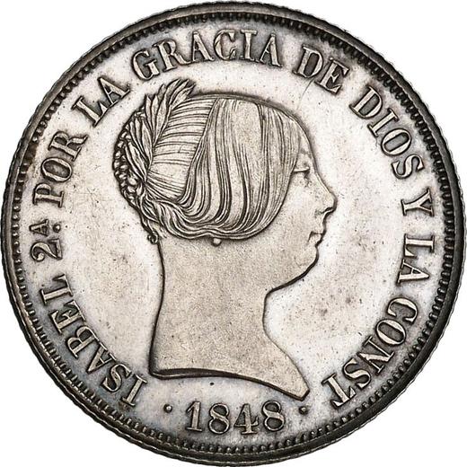 Obverse 4 Reales 1848 M DG "Type 1848-1855" - Silver Coin Value - Spain, Isabella II