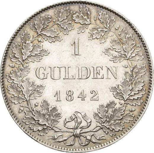 Reverse Gulden 1842 - Silver Coin Value - Frankfurt am Main, Free City